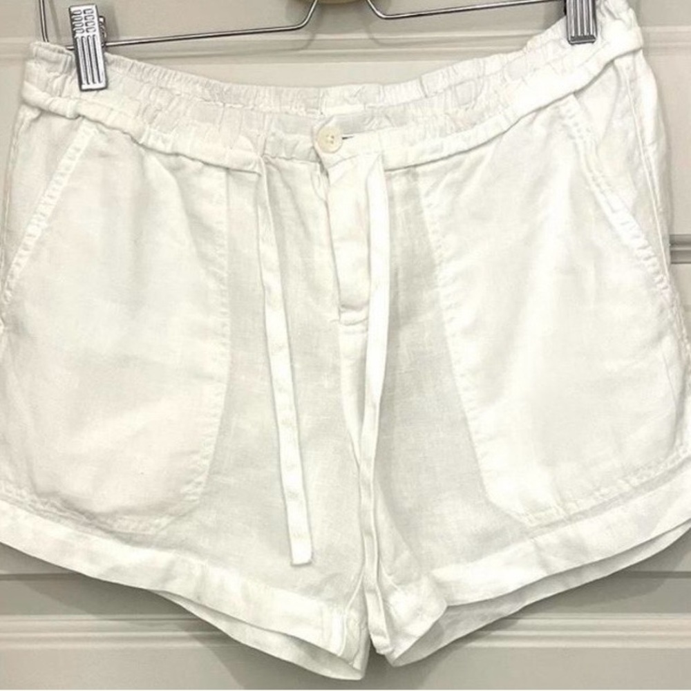 Vince Women's White Linen Shorts